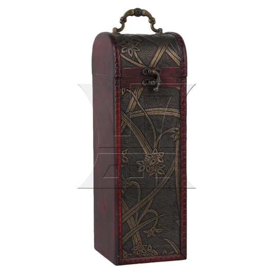 BQLZR Exquisite Retro Wooden Gift Box Vintage Wine Storage Box Case Holder