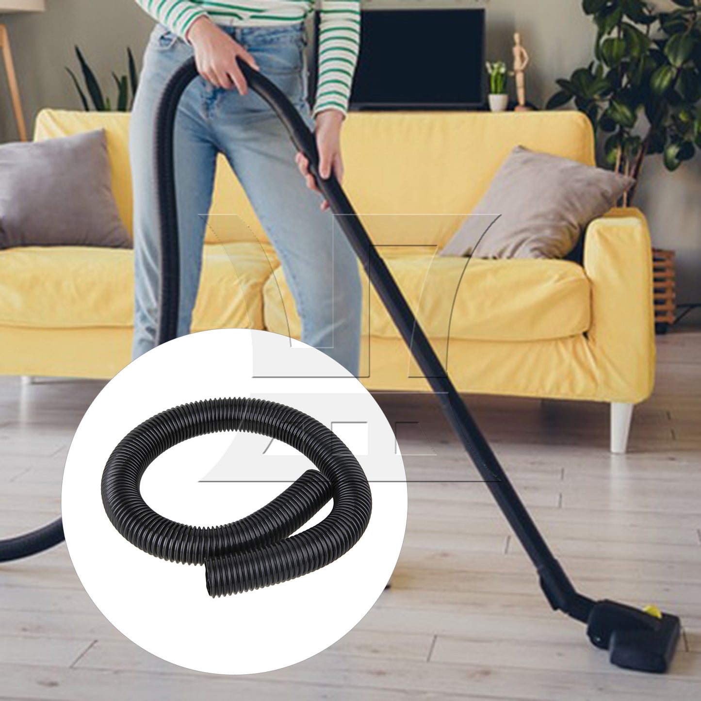 BQLZR 00249 Central Vacuum Hose Plastic Collection Flexible Hose 40mm Inner Dia