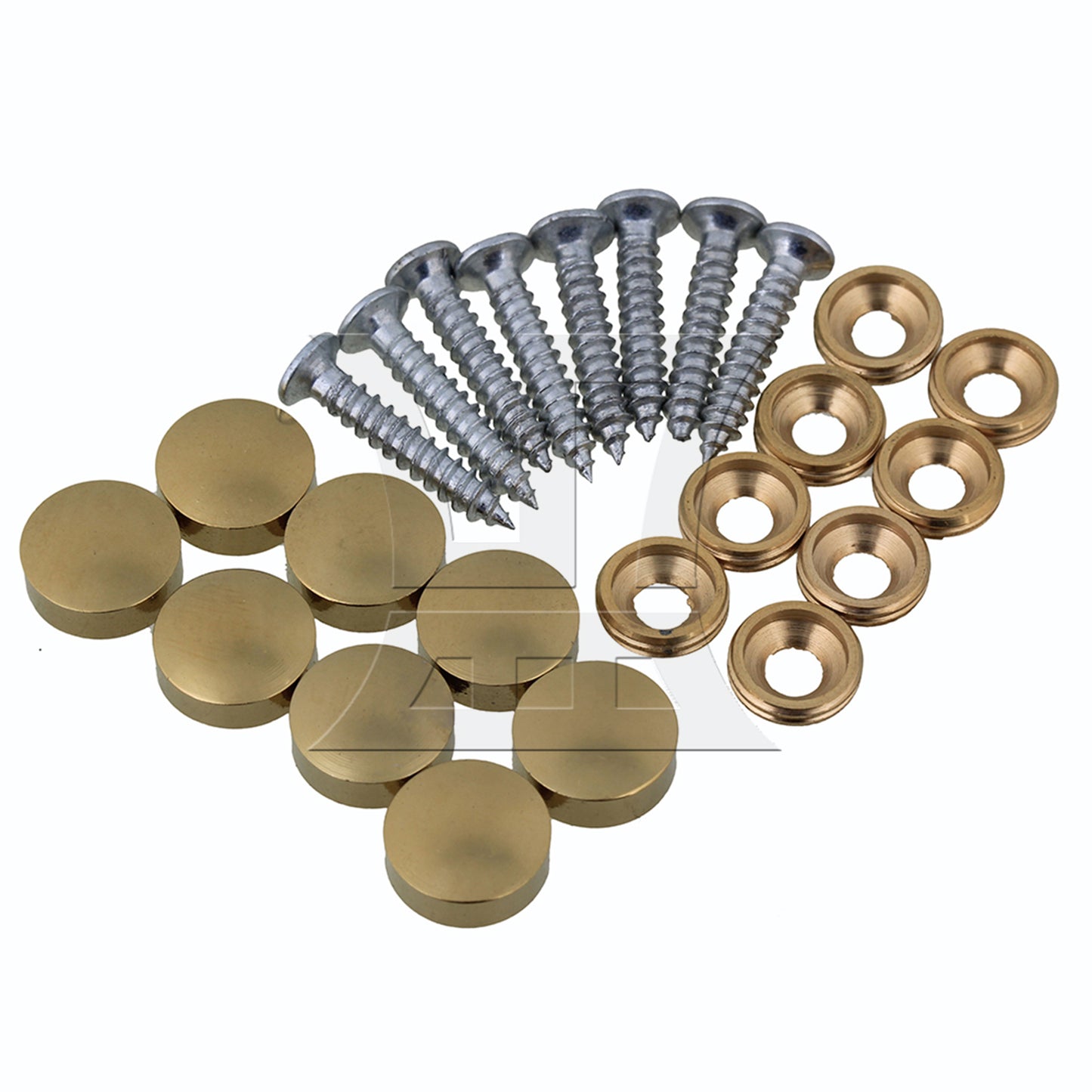 BQLZR 8pcs 12mm Dia Golden Furniture Fittings Table Mirror Cap Copper with Screws