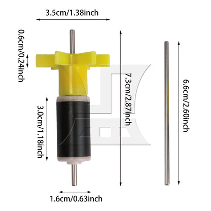 BQLZR Yellow 16mm Replacement Impeller Miniature Submersible Pumps Dedicated Rotor