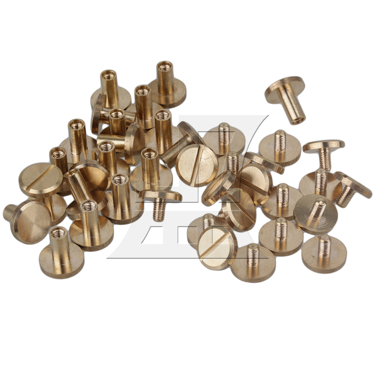 BQLZR 10x4x6mm Flat Binding Screws Posts Brass Scrapbooking Rivets