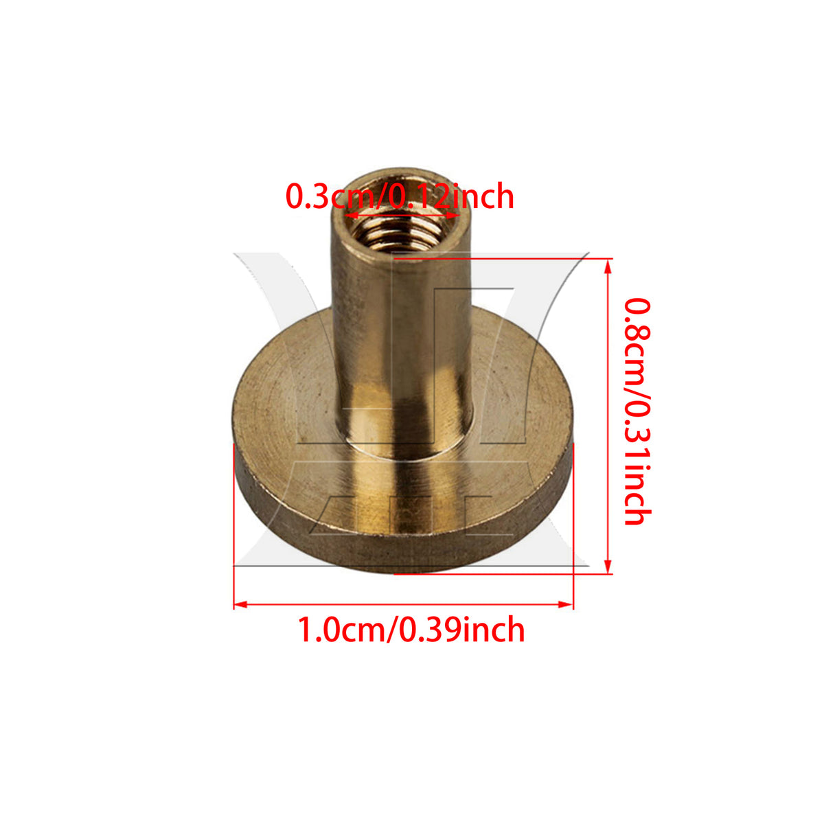 BQLZR 10x4x6mm Flat Binding Screws Posts Brass Scrapbooking Rivets