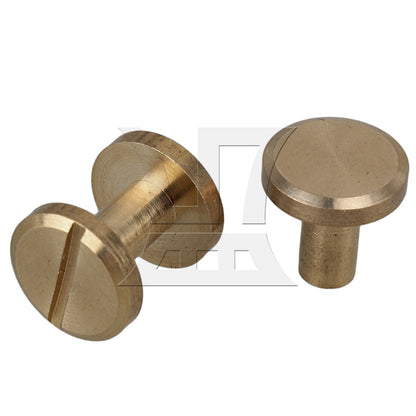BQLZR 10x4x6mm Flat Binding Screws Posts Brass Scrapbooking Rivets