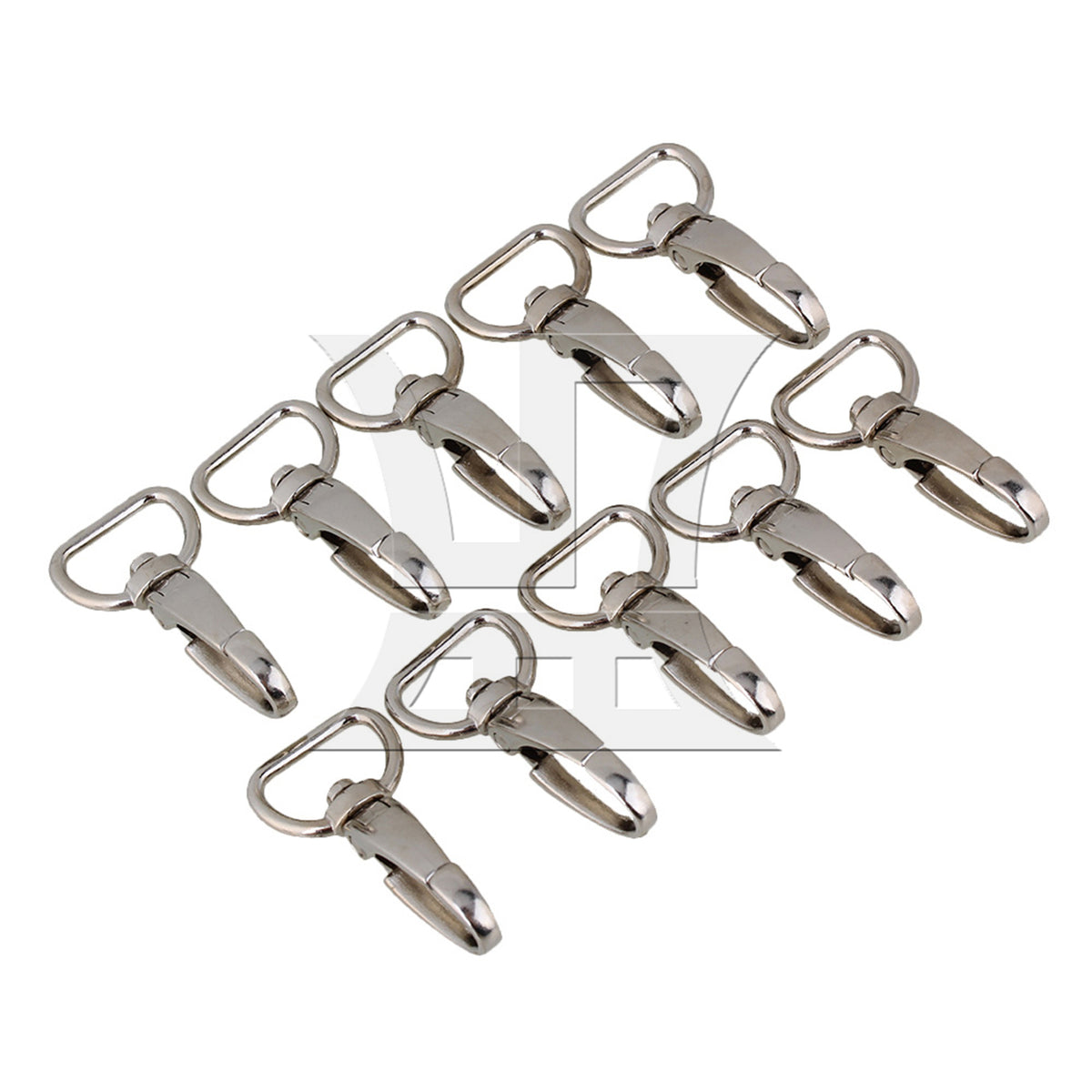 BQLZR 10pcs 16mm D-shape Swivel Zinc Alloy Clasps Buckle Snap Hook for Bag Straps