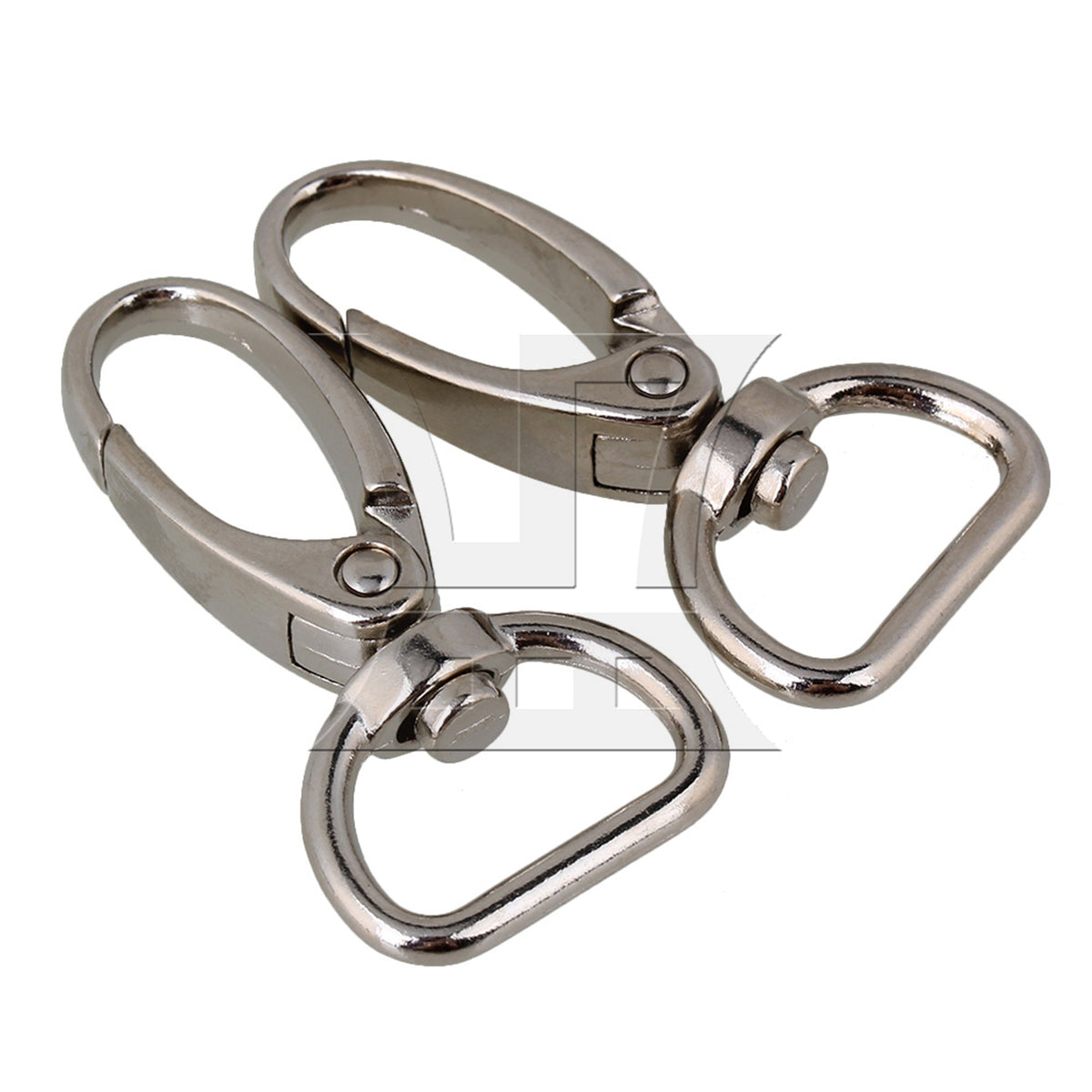 BQLZR 10pcs 16mm D-shape Swivel Zinc Alloy Clasps Buckle Snap Hook for Bag Straps