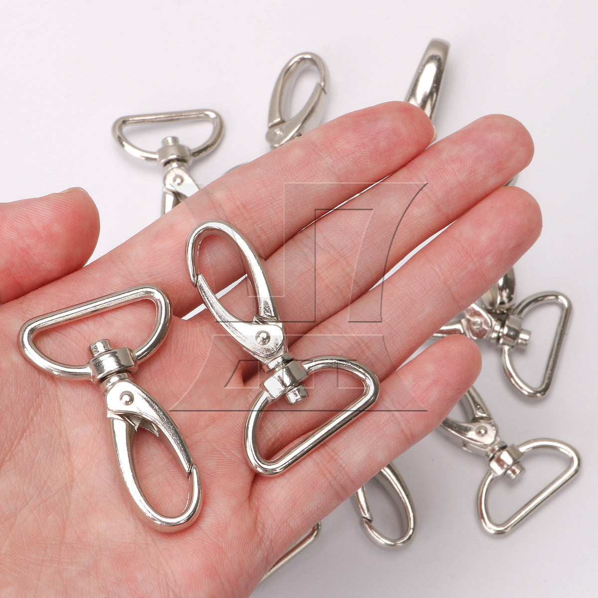 BQLZR 10 Pieces 25mm D-shape Zinc Alloy Lobster Clasps Buckle Swivel Snap Hook