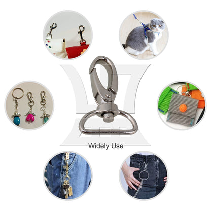 BQLZR 10 Pieces 25mm D-shape Zinc Alloy Lobster Clasps Buckle Swivel Snap Hook