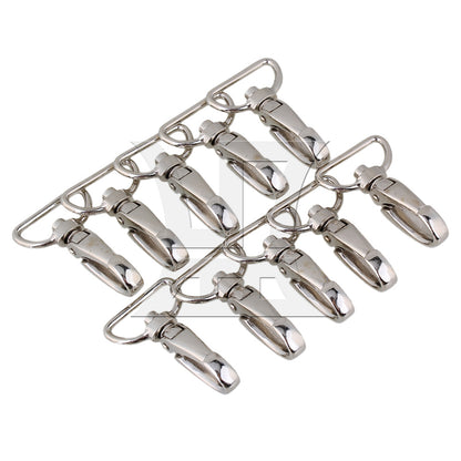 BQLZR 10 Pieces 25mm D-shape Zinc Alloy Lobster Clasps Buckle Swivel Snap Hook