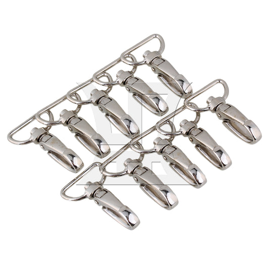 BQLZR 10 Pieces 25mm D-shape Zinc Alloy Lobster Clasps Buckle Swivel Snap Hook