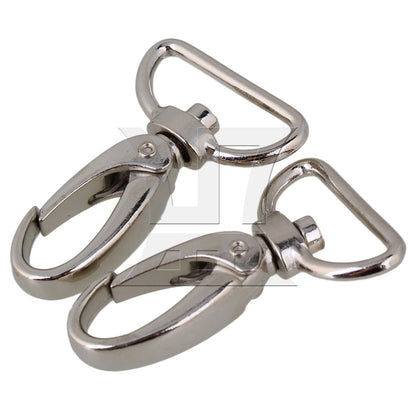 BQLZR 10 Pieces 25mm D-shape Zinc Alloy Lobster Clasps Buckle Swivel Snap Hook