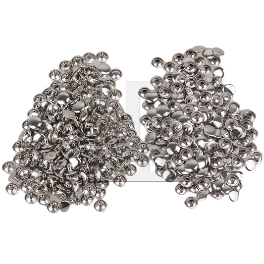 BQLZR Double Side Flat Round Rapid Rivets Stud 10 x 8mm Punk Spots