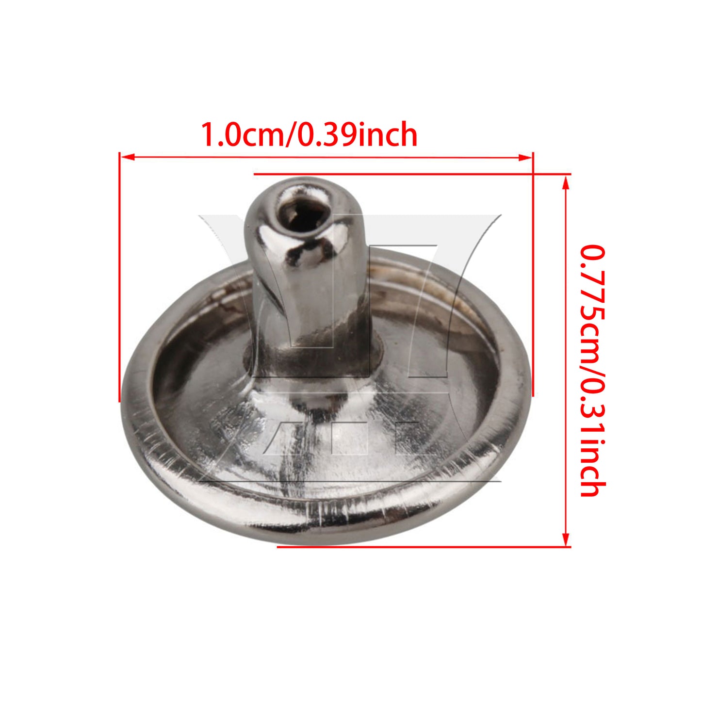 BQLZR Double Side Flat Round Rapid Rivets Stud 10 x 8mm Punk Spots