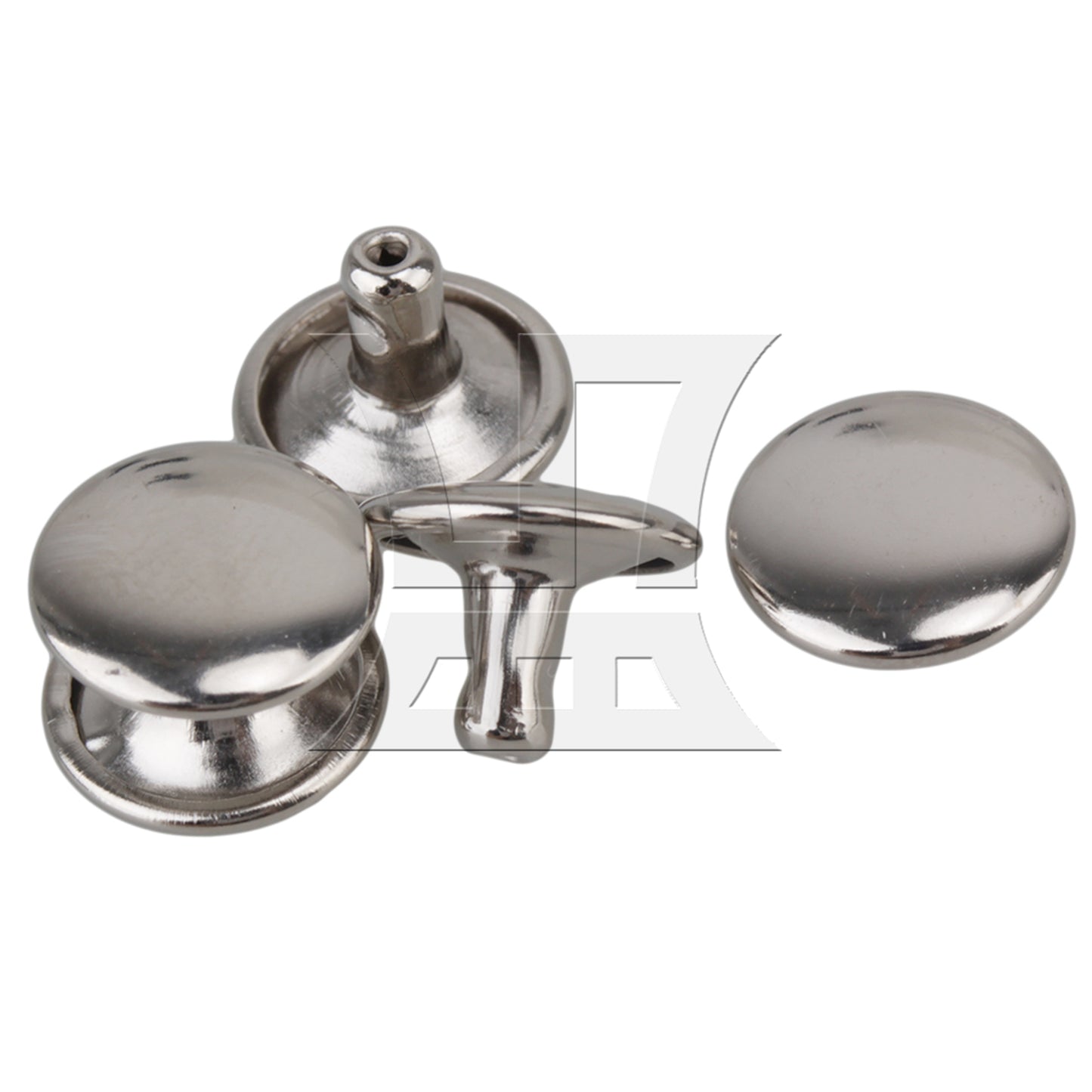 BQLZR Double Side Flat Round Rapid Rivets Stud 10 x 8mm Punk Spots