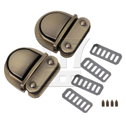 BQLZR 2pcs 43x38x29mm Alloy Buckles Purse Snap Clasps Closure For Purse Handbag
