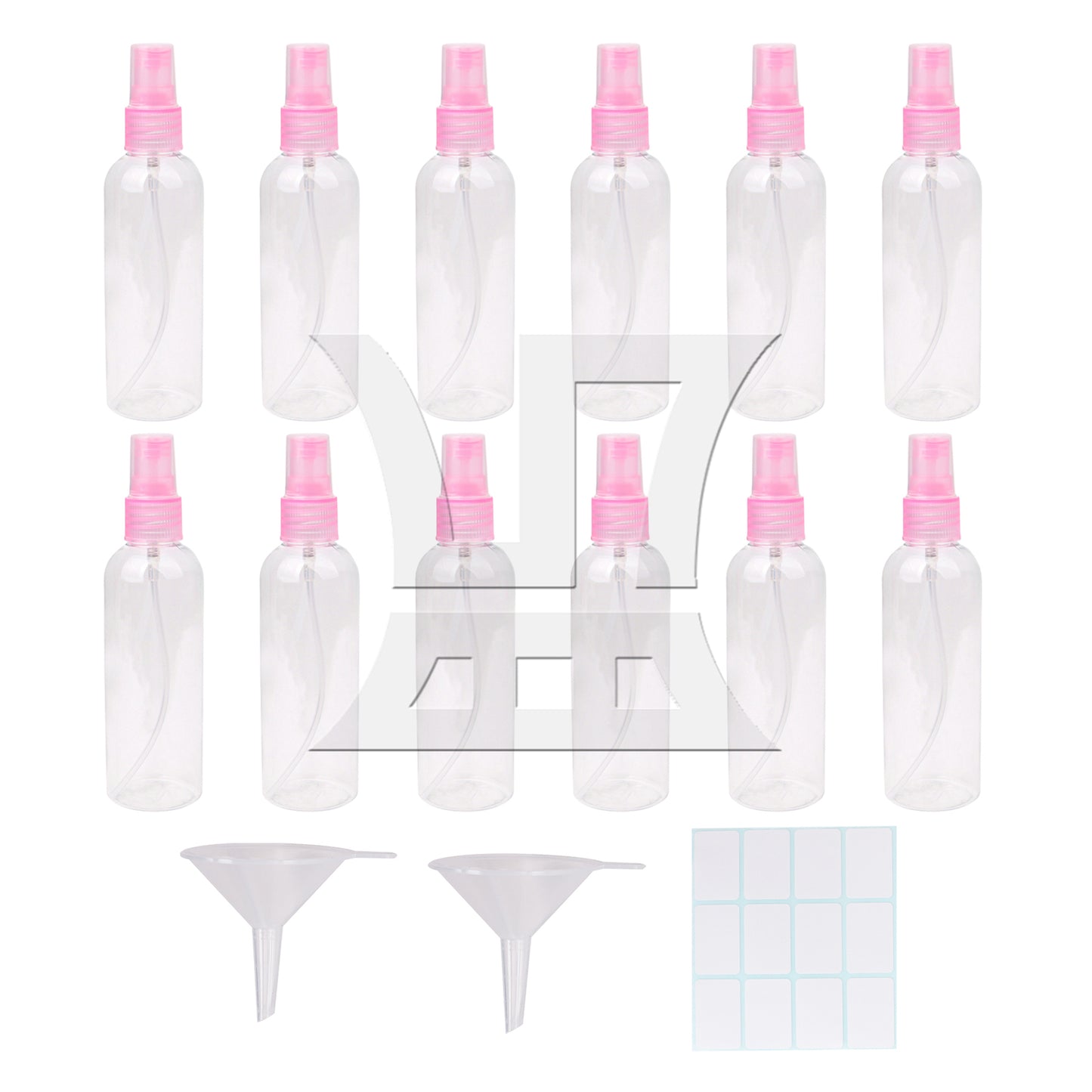 BQLZR  White Transparent Plastic Perfume Atomizer Empty Spray Bottle 50ml