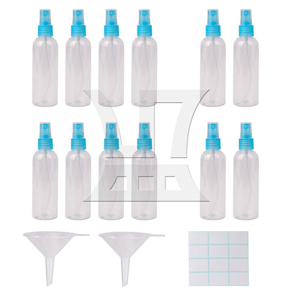 BQLZR  White Transparent Plastic Perfume Atomizer Empty Spray Bottle 50ml