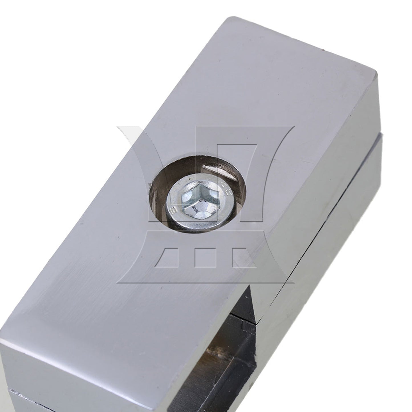 BQLZR Silver Square Tube Connector 2 Way Clamp Drying Rack Fitting for 25mm Pipe