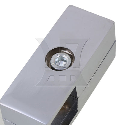 BQLZR Silver Square Tube Connector 2 Way Clamp Drying Rack Fitting for 25mm Pipe