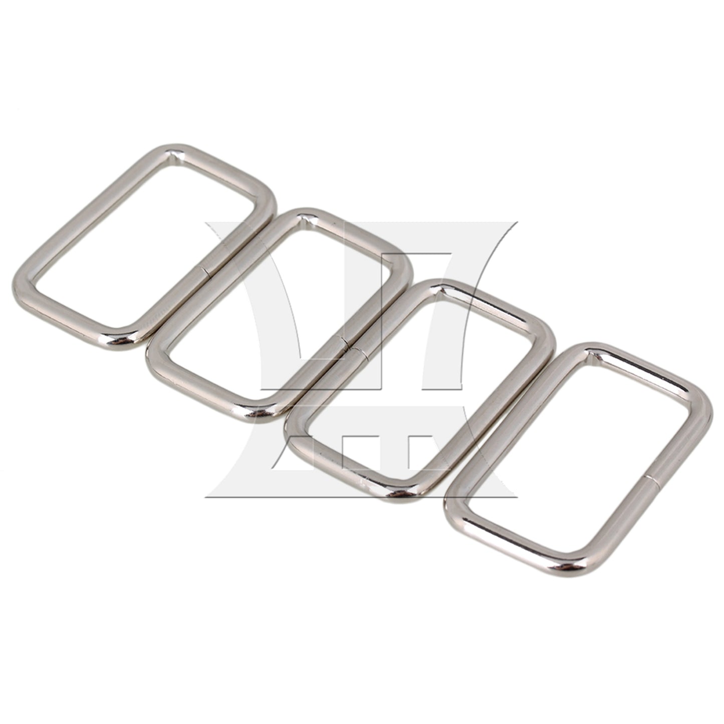 BQLZR 3.8cm Silver Metal Heavy Rectangle Rings for Handbags & Bags