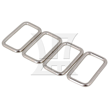 BQLZR 3.8cm Silver Metal Heavy Rectangle Rings for Handbags & Bags