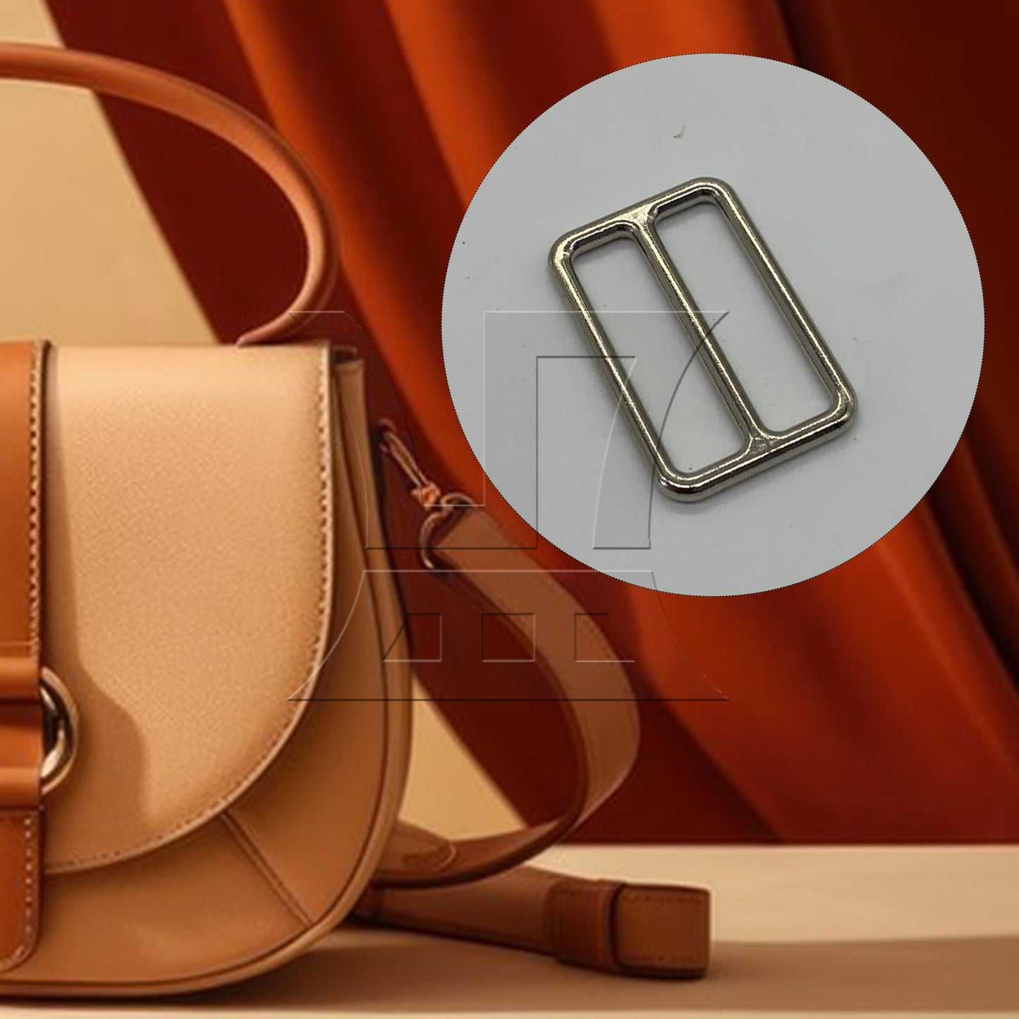 BQLZR Silver Zinc Alloy Nickel Plated WeldedTri-glides Buckles for Handbag