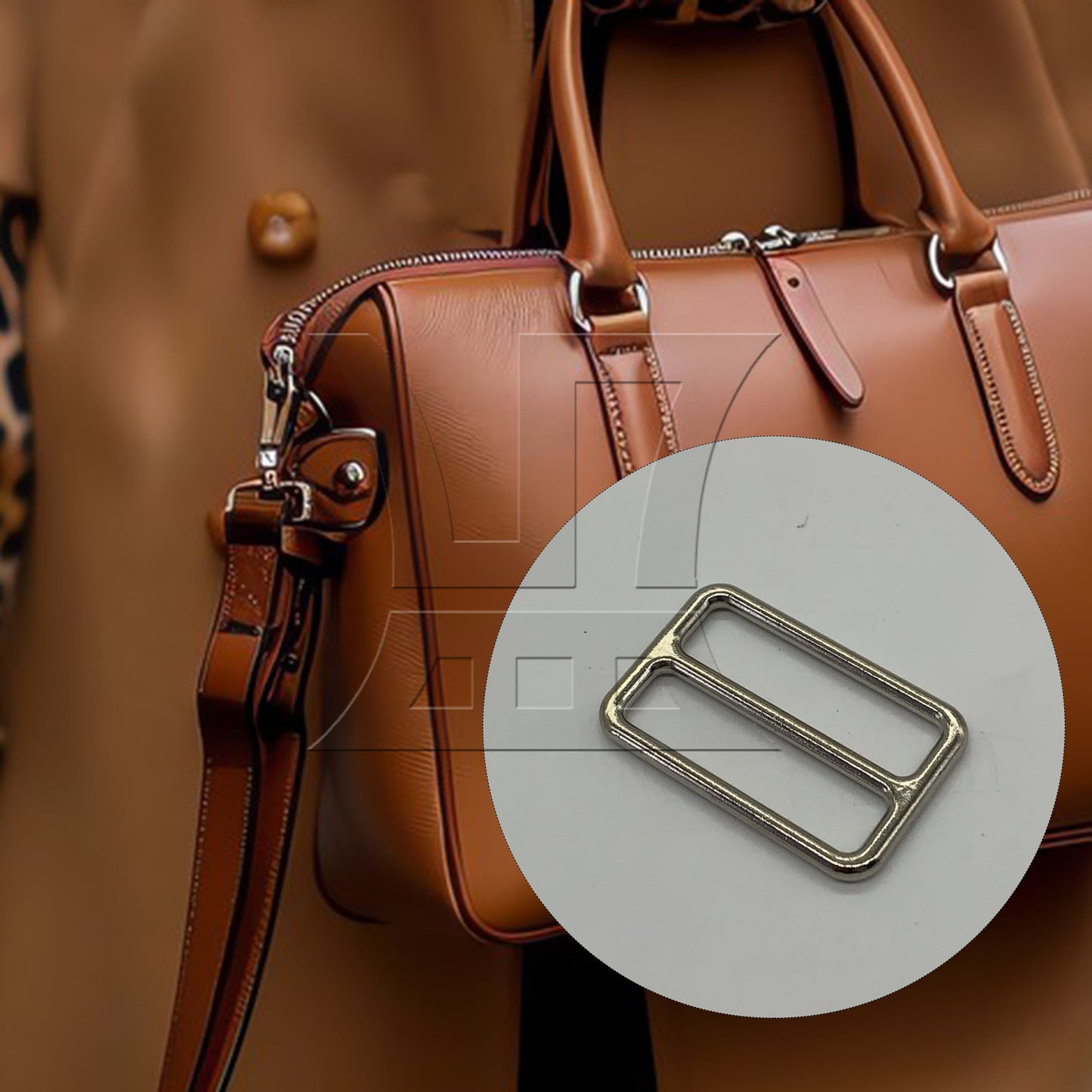BQLZR Silver Zinc Alloy Nickel Plated WeldedTri-glides Buckles for Handbag