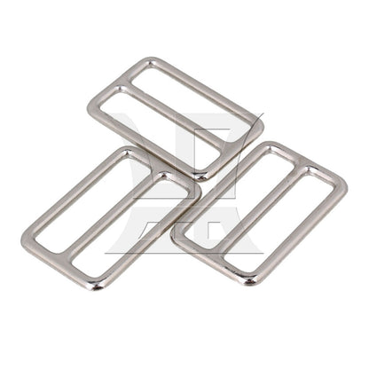 BQLZR Silver Zinc Alloy Nickel Plated WeldedTri-glides Buckles for Handbag