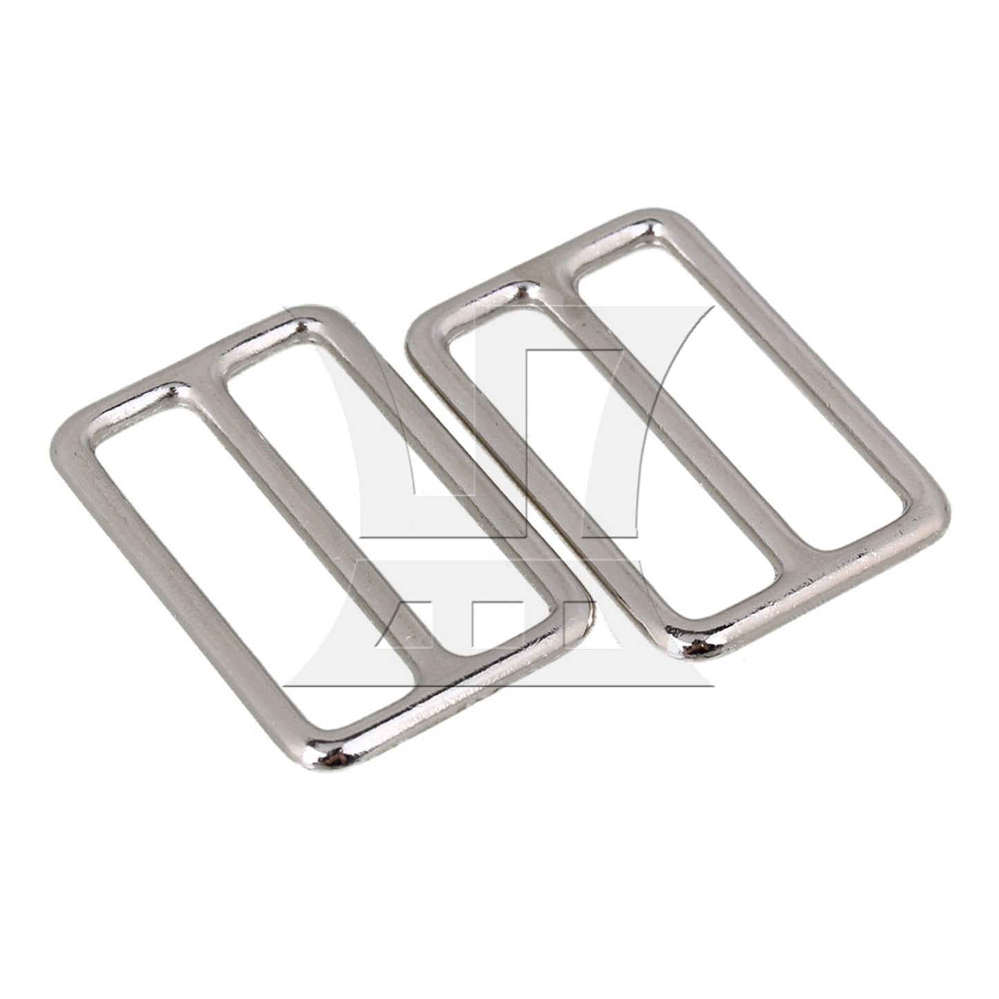 BQLZR Silver Zinc Alloy Nickel Plated WeldedTri-glides Buckles for Handbag