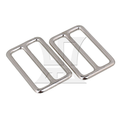 BQLZR Silver Zinc Alloy Nickel Plated WeldedTri-glides Buckles for Handbag