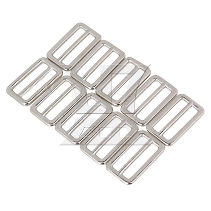 BQLZR Silver Zinc Alloy Welded Tri-glides Sliders Buckle for Handbag 3.1cm