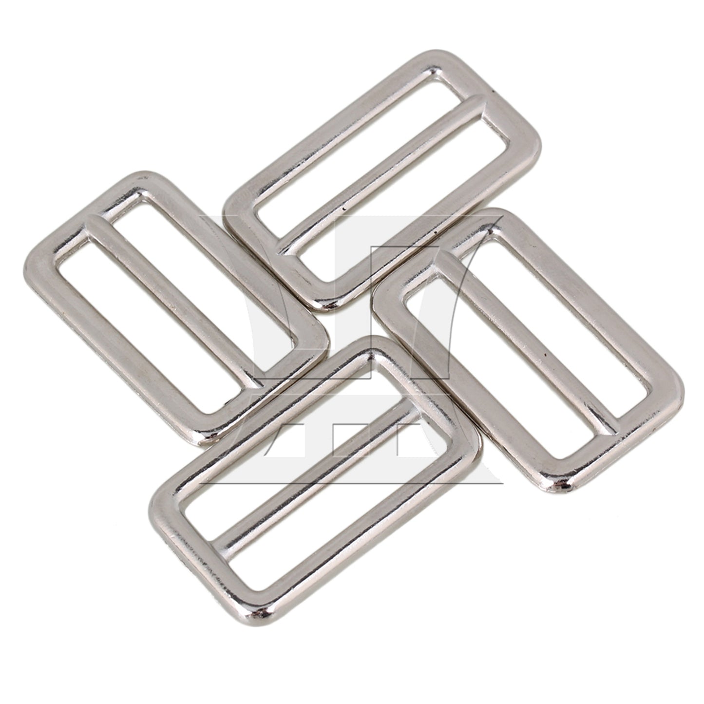 BQLZR Silver Zinc Alloy Welded Tri-glides Sliders Buckle for Handbag 3.1cm