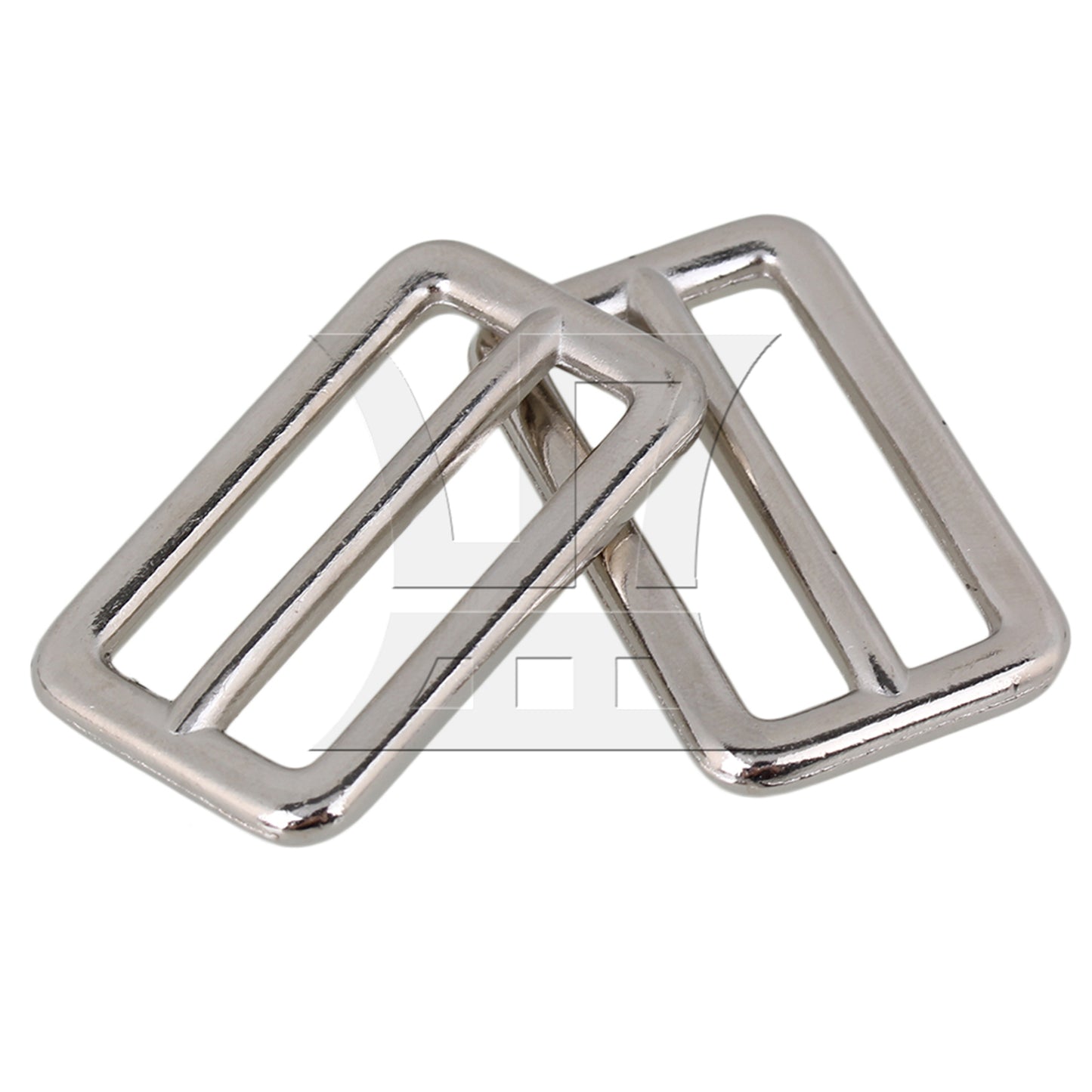 BQLZR Silver Zinc Alloy Welded Tri-glides Sliders Buckle for Handbag 3.1cm
