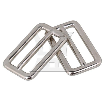 BQLZR Silver Zinc Alloy Welded Tri-glides Sliders Buckle for Handbag 3.1cm