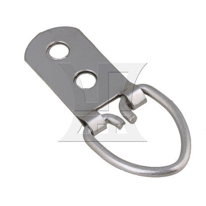 BQLZR 50 x Iron D Ring Mirror Photo Picture Frame Hooks BQLZR Hanger w/ Screws 55x22mm