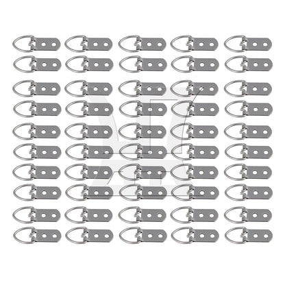 BQLZR 50 x Iron D Ring Mirror Photo Picture Frame Hooks BQLZR Hanger w/ Screws 55x22mm
