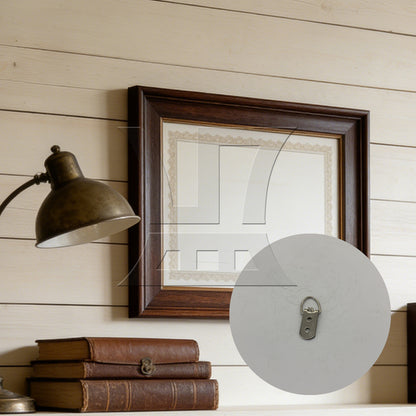 BQLZR 50 x Iron D Ring Mirror Photo Picture Frame Hooks BQLZR Hanger w/ Screws 55x22mm
