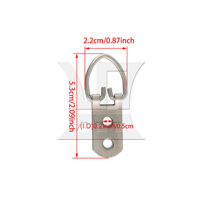 BQLZR 50 x Iron D Ring Mirror Photo Picture Frame Hooks BQLZR Hanger w/ Screws 55x22mm