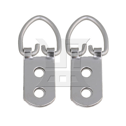 BQLZR 50 x Iron D Ring Mirror Photo Picture Frame Hooks BQLZR Hanger w/ Screws 55x22mm