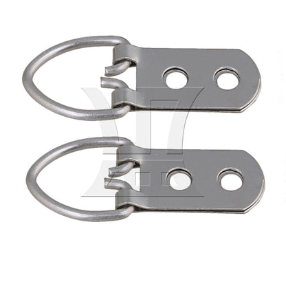 BQLZR 50 x Iron D Ring Mirror Photo Picture Frame Hooks BQLZR Hanger w/ Screws 55x22mm