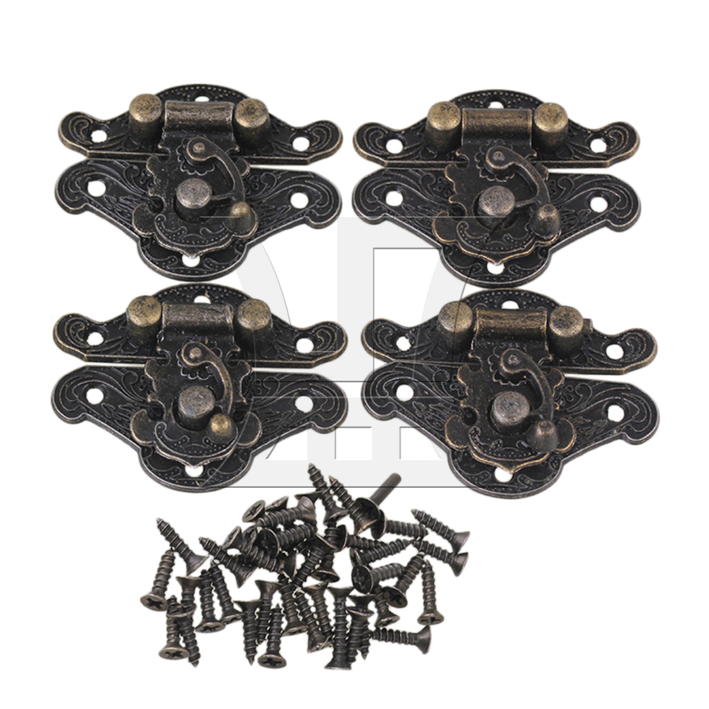 BQLZR  BQLZR Bronze 28x23mm Vintage Style Small Wooden Box Hasp Lock Latch