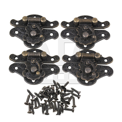 BQLZR  BQLZR Bronze 28x23mm Vintage Style Small Wooden Box Hasp Lock Latch