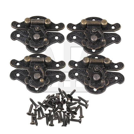 BQLZR  BQLZR Bronze 28x23mm Vintage Style Small Wooden Box Hasp Lock Latch