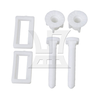 BQLZR 2 x Toilet Seat Plastic Screws Fixings Nuts Toilet Seats Hinges Repair White
