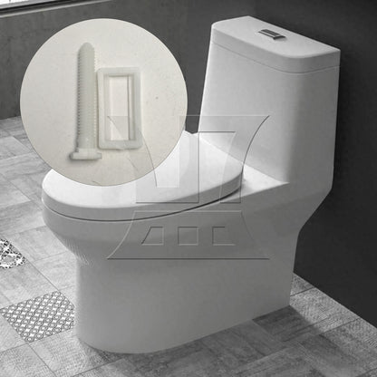 BQLZR 2 x Toilet Seat Plastic Screws Fixings Nuts Toilet Seats Hinges Repair White