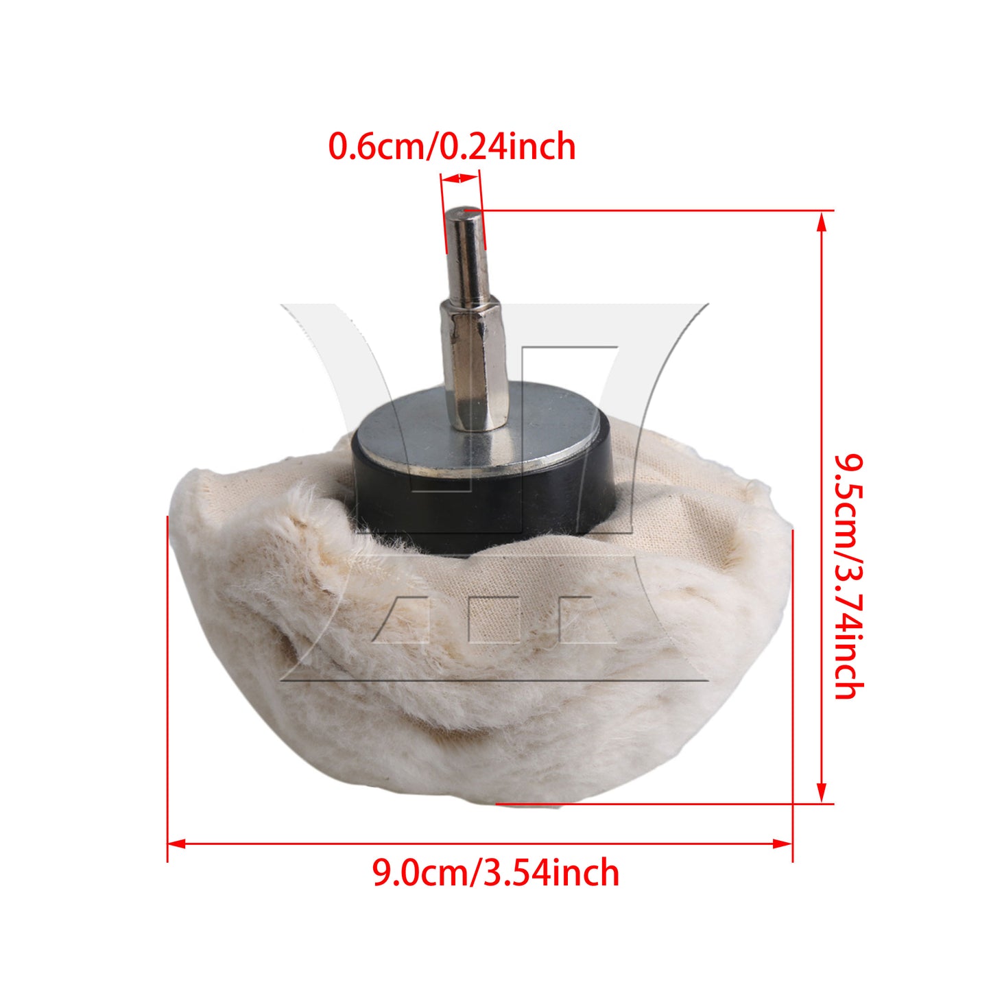 BQLZR 90mm Dia Mushroom Buffing Buffer Polish Wheel for Electric Drill