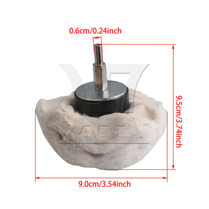 BQLZR 90mm Dia Mushroom Buffing Buffer Polish Wheel for Electric Drill