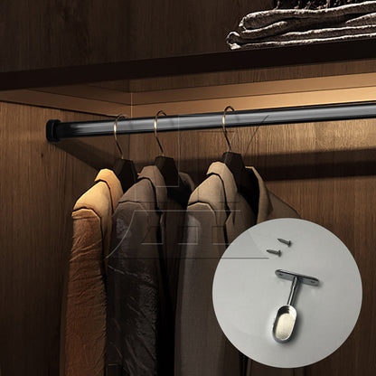 BQLZR 16mm Zinc Alloy Oval Closet Rod Support Hanging Seat