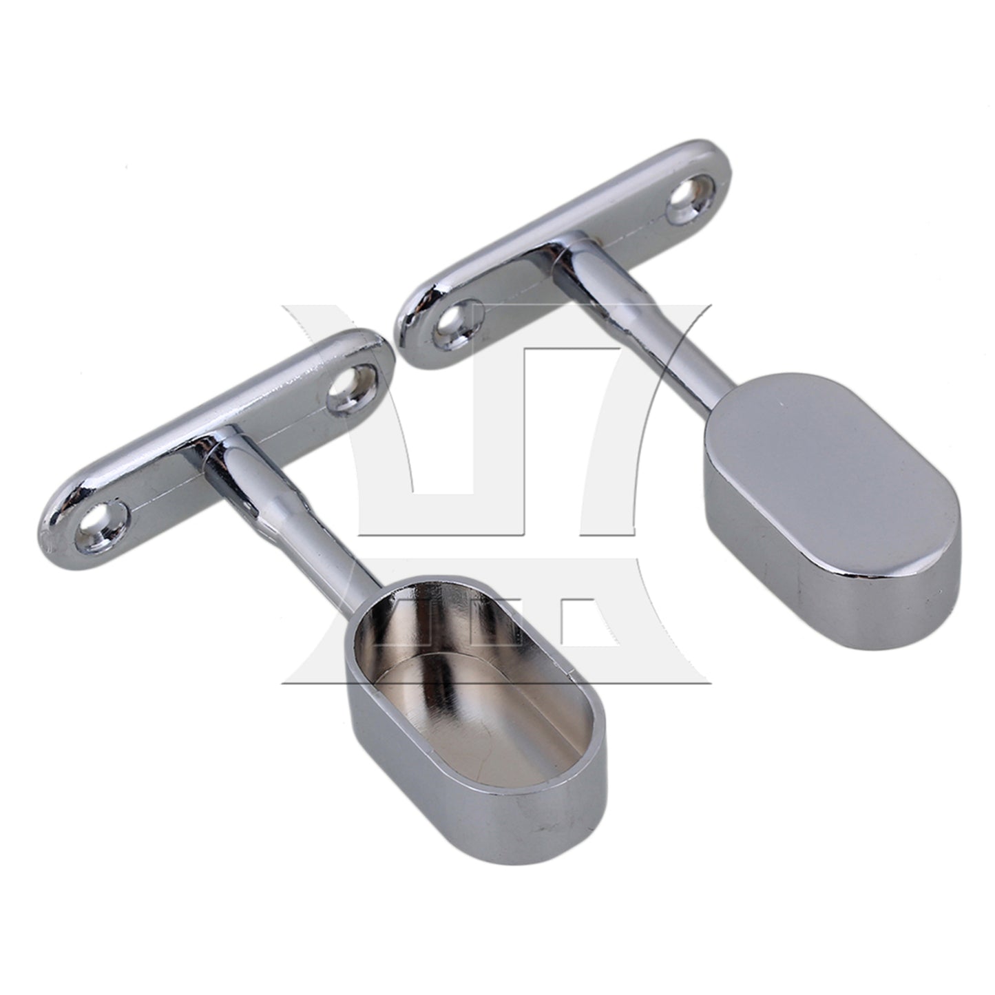 BQLZR 16mm Zinc Alloy Oval Closet Rod Support Hanging Seat