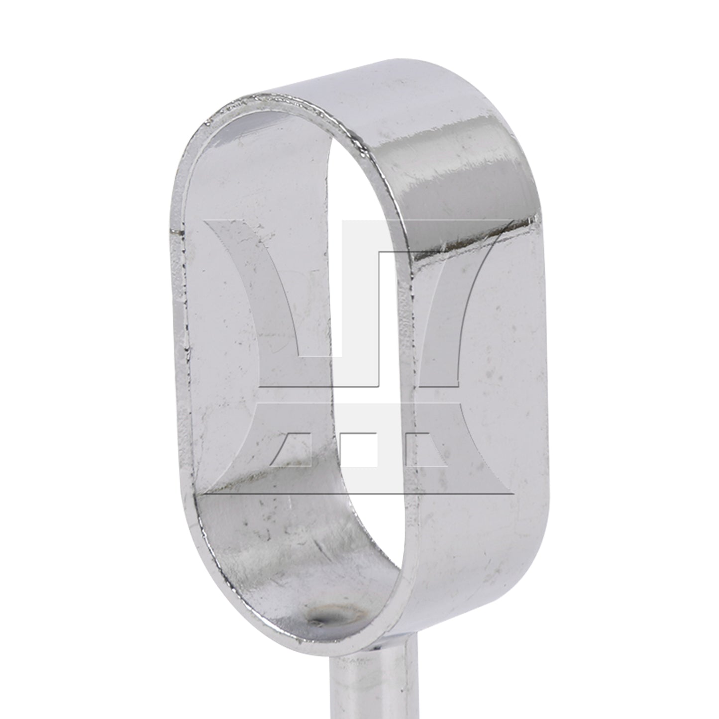 BQLZR 16mm Zinc Alloy Oval Closet Rod Middle Support Hanging Pass Pack of 2