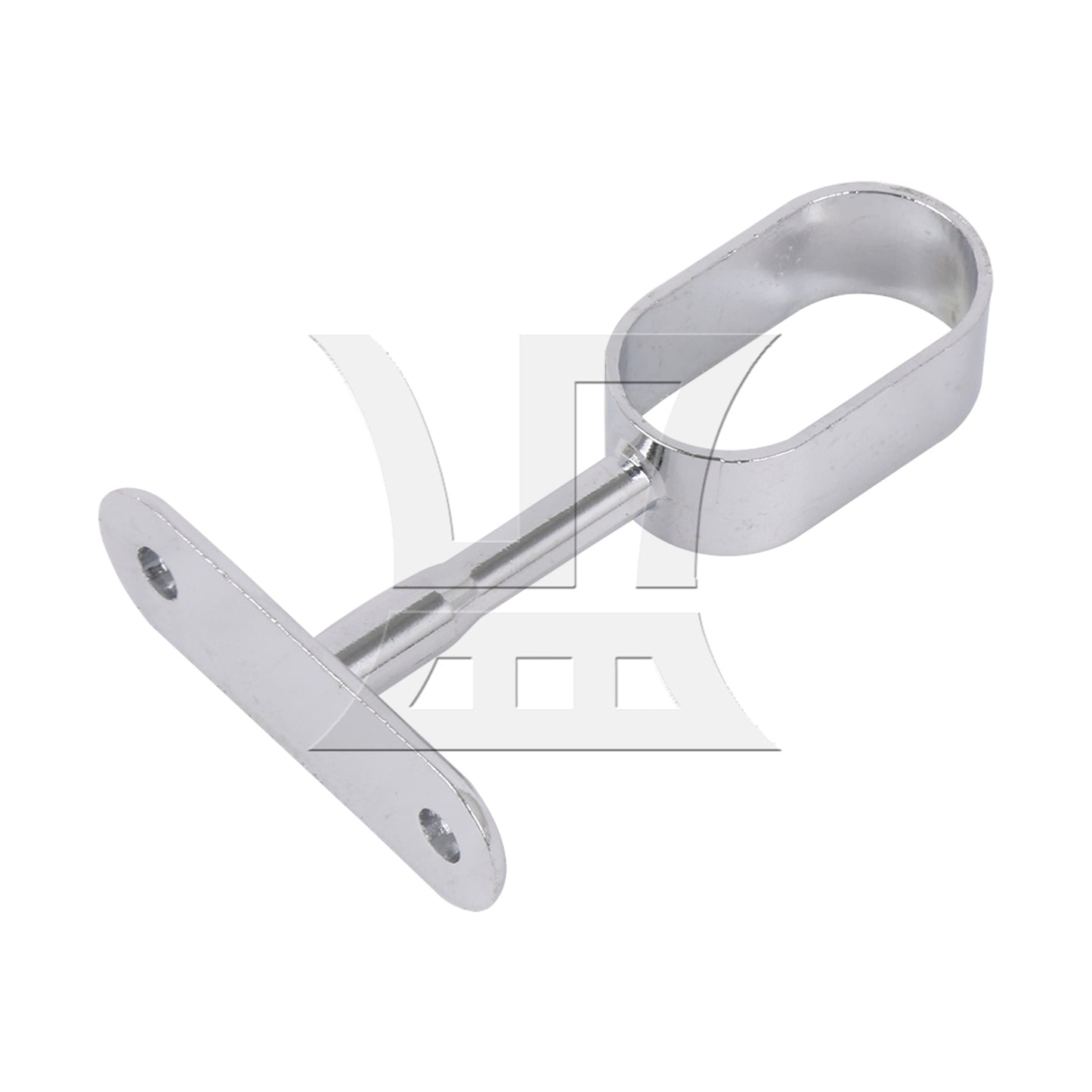 BQLZR 16mm Zinc Alloy Oval Closet Rod Middle Support Hanging Pass Pack of 2